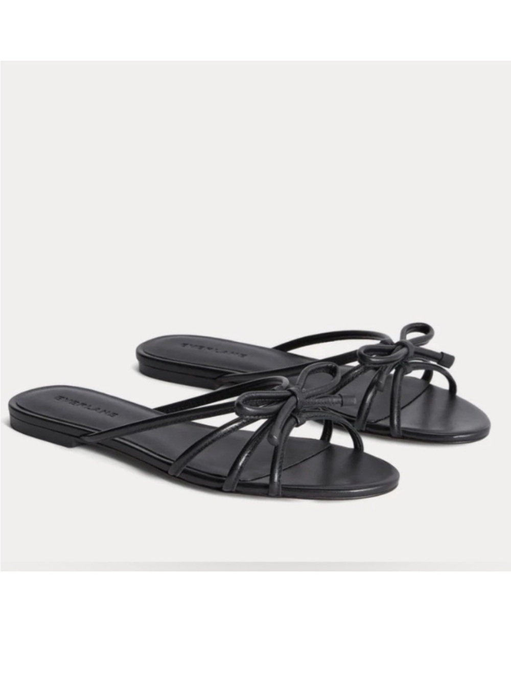 The Leather Bow Sandal - Black